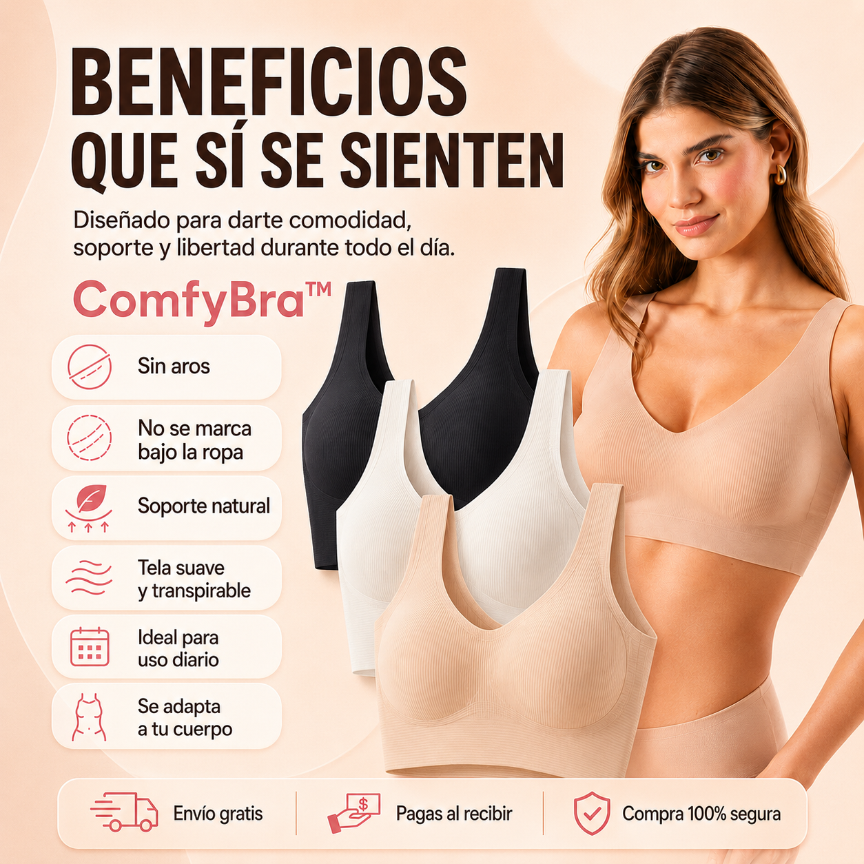 ComfyBra™ | Sin aros, sin presión, sin marcas