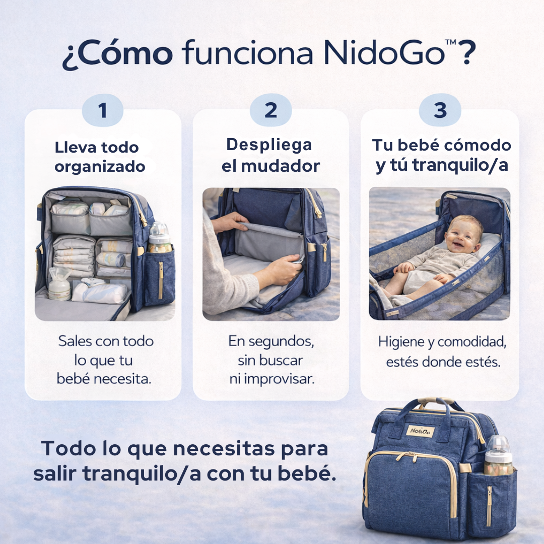 NidoGo™ | Todo lo que tu bebé necesita, en una sola mochila