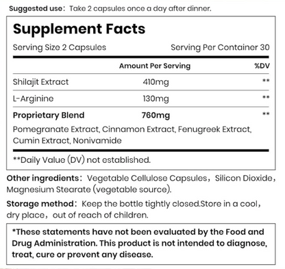 SHILAJIT ULTRA - 60 CAPSULAS