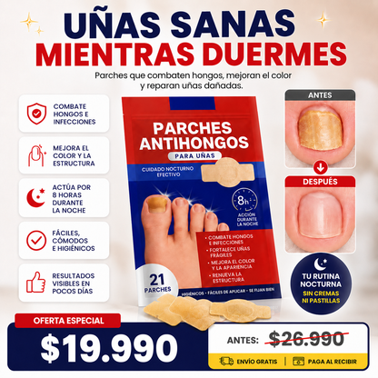 RenovaNail™ | Parches de Cuidado Nocturno para Uñas