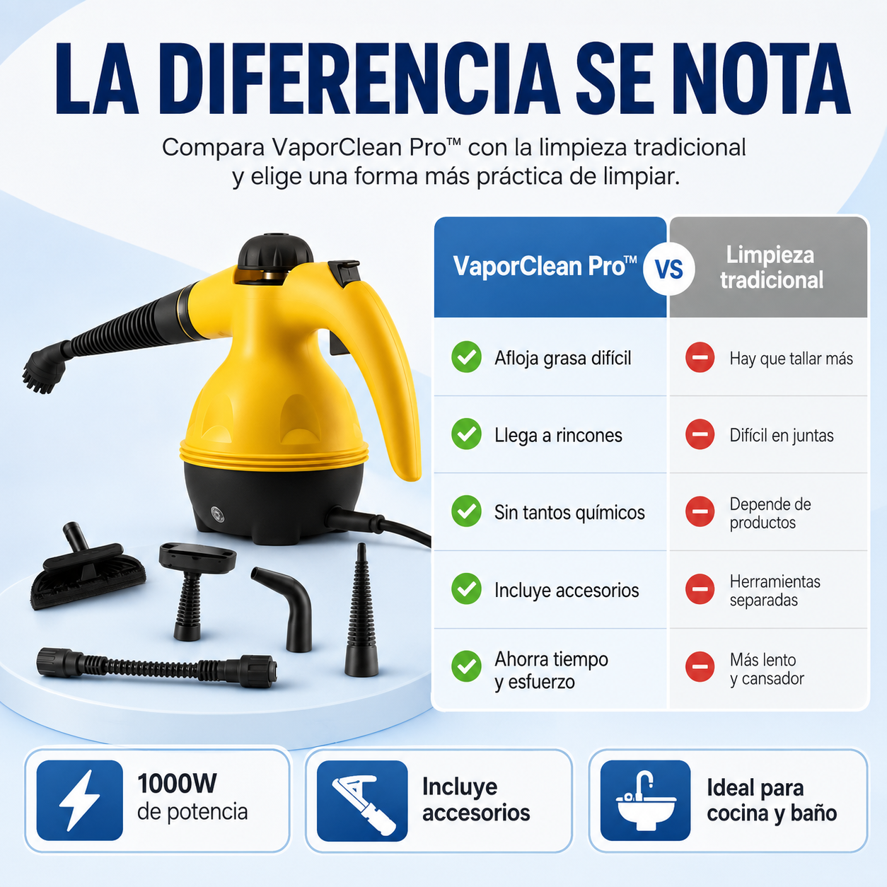 VaporClean Pro™ | Limpiadora a Vapor Portátil
