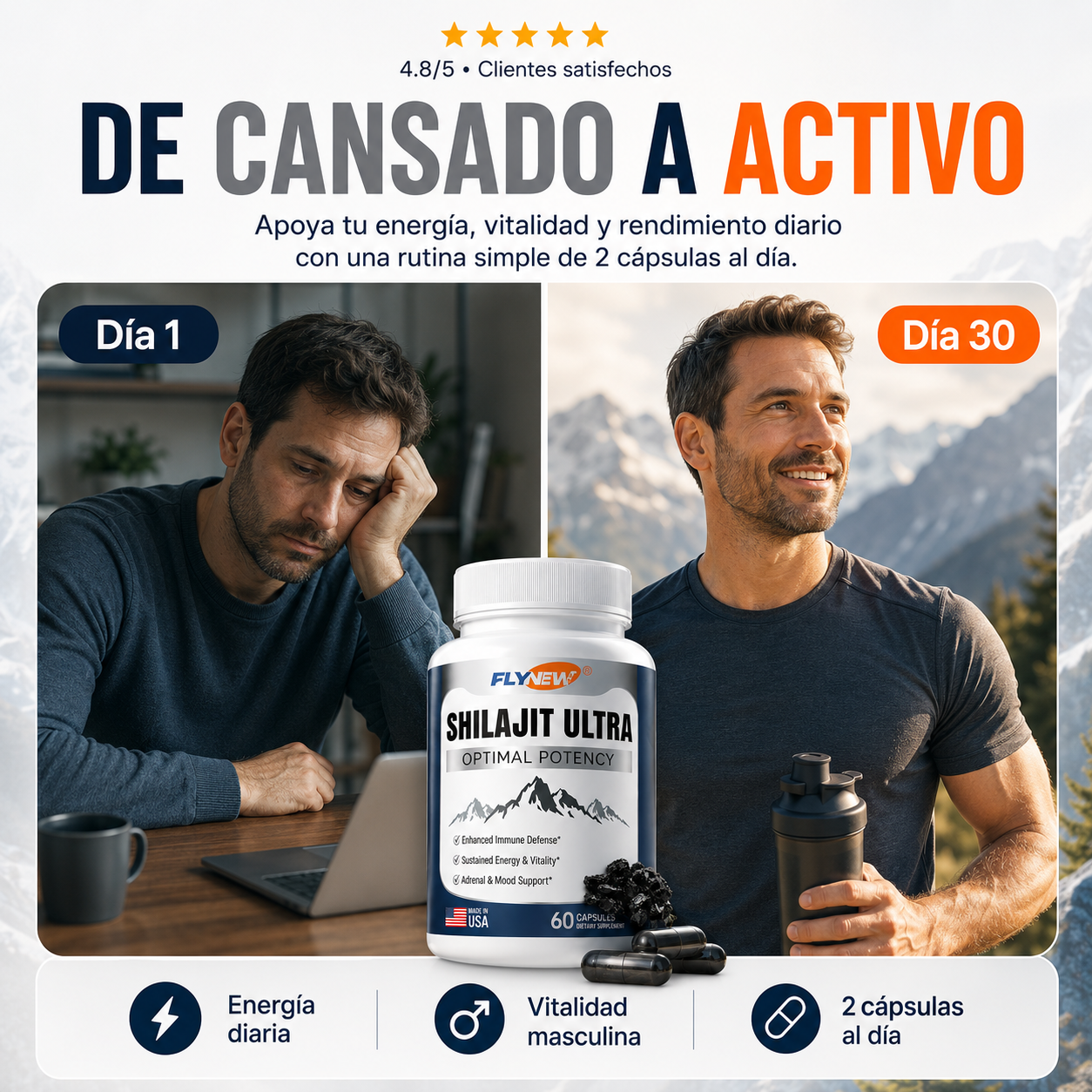 SHILAJIT ULTRA - 60 CAPSULAS