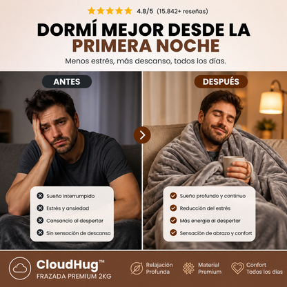 CloudHug™ - Frazada premium 2Kg