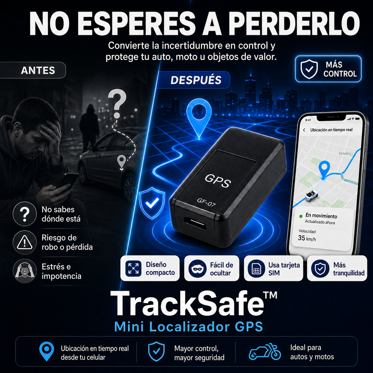 TrackSafe™ | Mini Localizador GPS