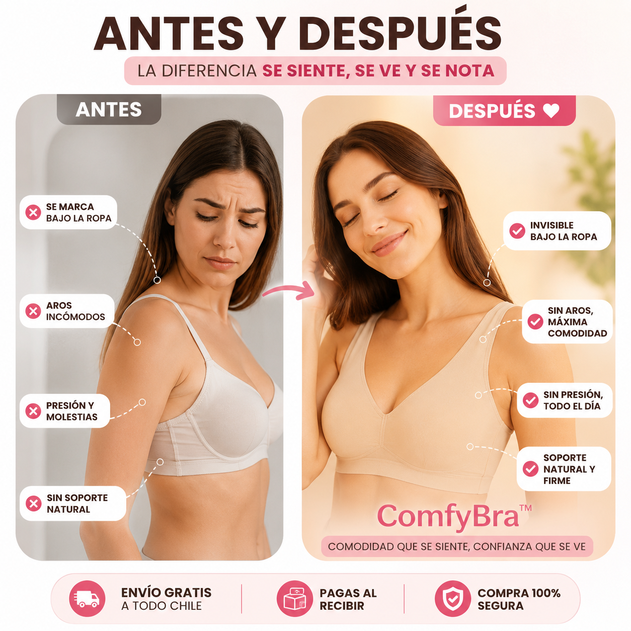 ComfyBra™ | Sin aros, sin presión, sin marcas