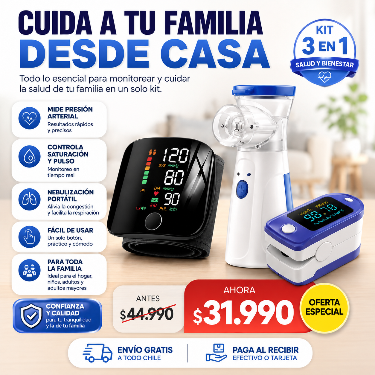 VitalCare Pro™ | Kit de Salud Familiar 3 en 1