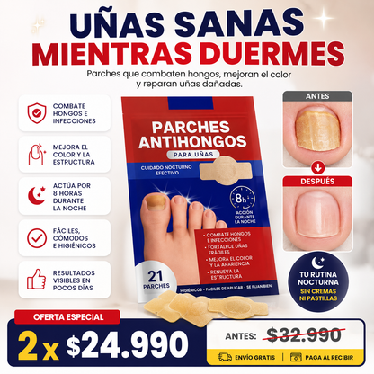 RenovaNail™ | Parches de Cuidado Nocturno para Uñas